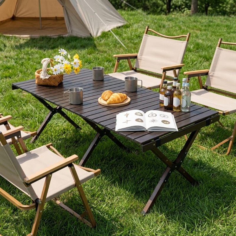Tragbarer, zusammenklappbarer  – Camping Cooking Table Bewertung und Preis