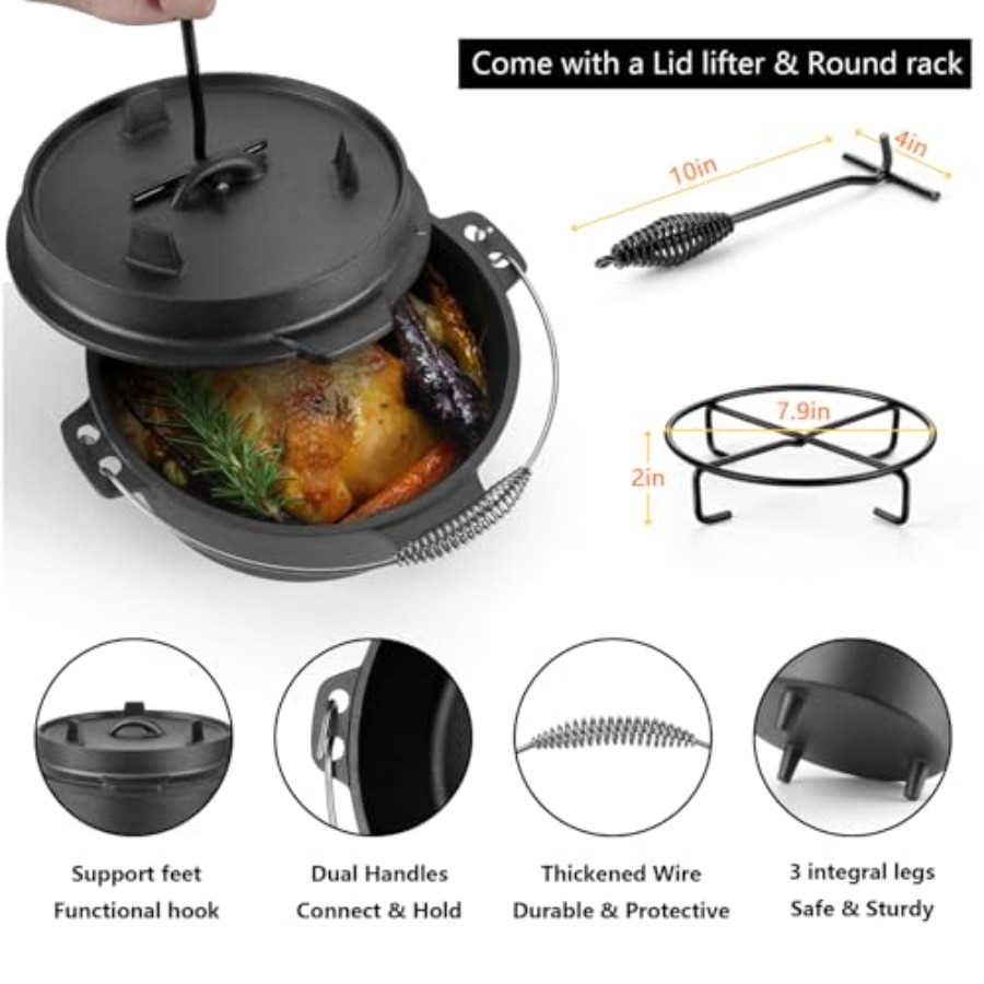 7 QT Gusseisen-Dutch-Oven, Gro – Camp Dutch Oven Cast Bewertung und Preis